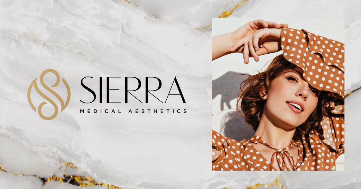 Sierra Medical Aesthetics logo with model.